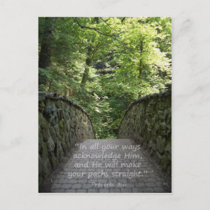 Inspirational (Prov. 3:6) Postcard