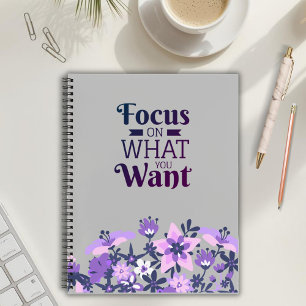 Inspirational Purple Floral  Notebook