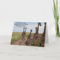 Inspirational Quotation with Giraffes