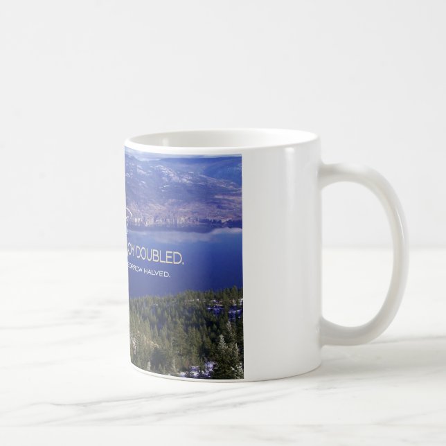 Inspirational Quote - A Joy Shared Coffee Mug (Right)