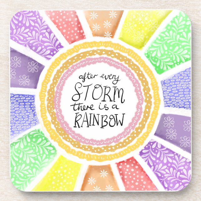 Inspirational Quote – “After Every Storm there is  Coaster (Front)
