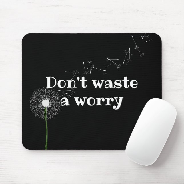 Inspirational Quote And Dandelion Mouse Pad (With Mouse)