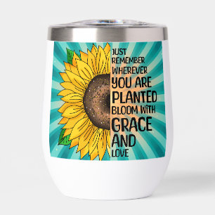 Inspirational Quote and Hand Drawn Sunflower