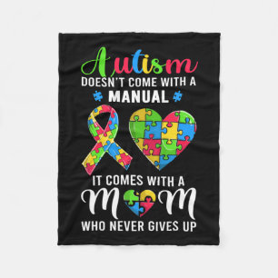 Inspirational Quote Autism Mom Autism Awareness Wo Fleece Blanket