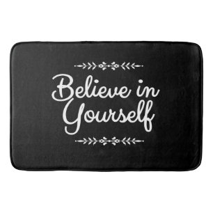 Inspirational Quote black and white black mat
