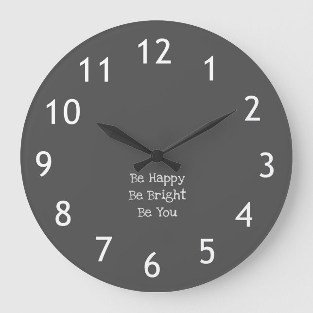 Inspirational quote clock (Front)