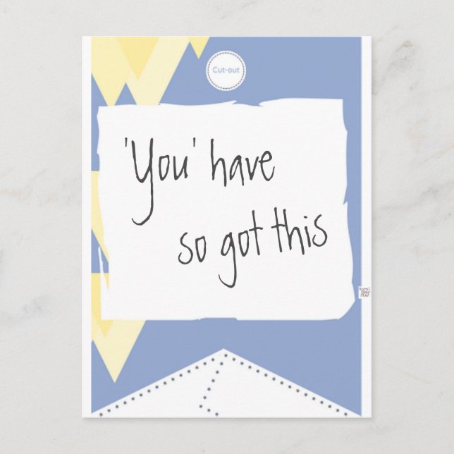 Inspirational quote. cut-out flag gift postcard (Front)