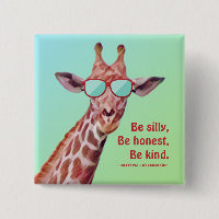 Inspirational Quote Emerson Be Silly Fun Giraffe  