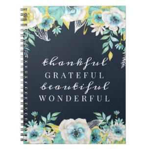 Inspirational Quote Floral  Notebook and Journal