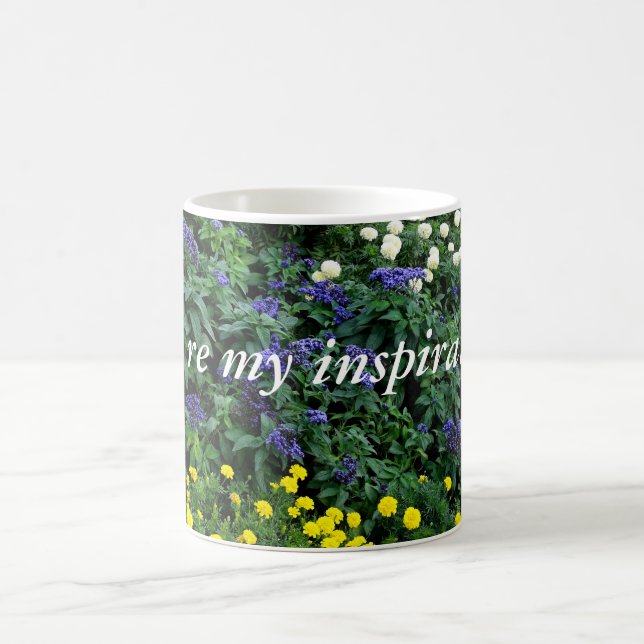 Inspirational Quote Flowers Photo  Classic  Mug (Center)