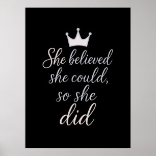 Inspirational Quote for Women Poster