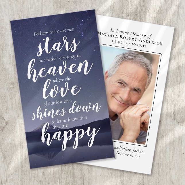 Inspirational Quote Funeral Memorial Card (Creator Uploaded)