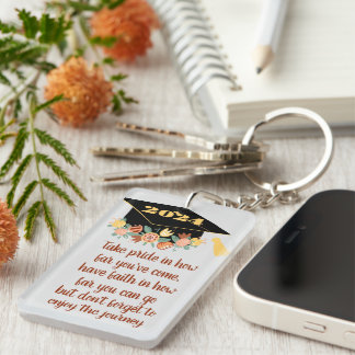 INSPIRATIONAL QUOTE GRADUATION CLASS 2024 KEYCHAIN