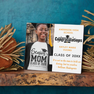 Inspirational Quote Graduation Photo Chic Graduate Plaque