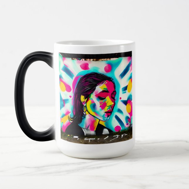 Inspirational Quote | Graffiti Art Woman Magic Mug (Left)