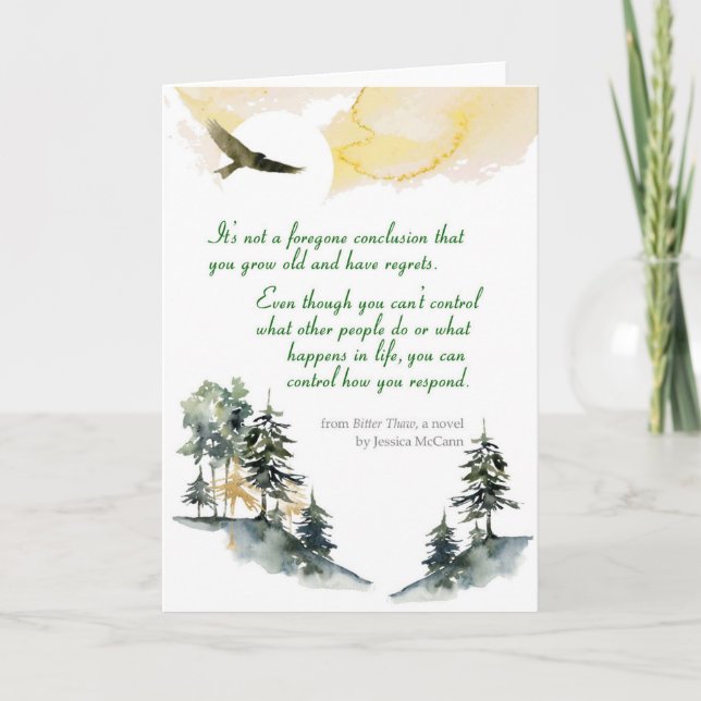 Inspirational quote greeting card (Front)