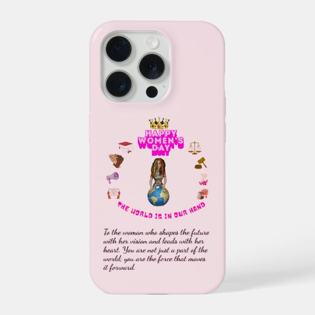Inspirational Quote happy women's day iPhone Case (Back)
