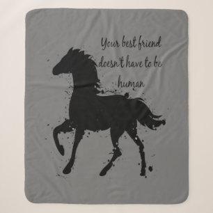 Inspirational Quote Horse Best Friend Love Sherpa Blanket
