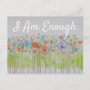 Inspirational Quote I AM ENOUGH Affirmation Card