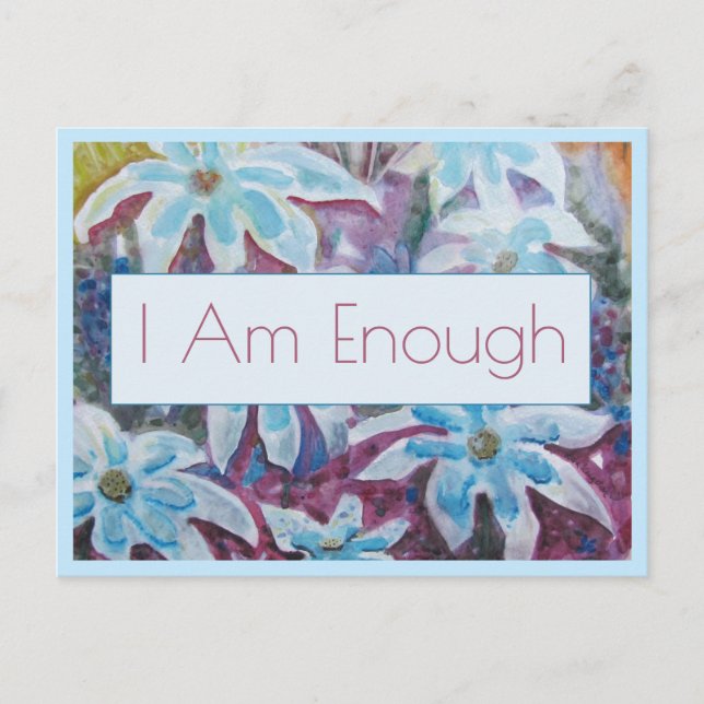 Inspirational Quote I AM ENOUGH Affirmation Card (Front)