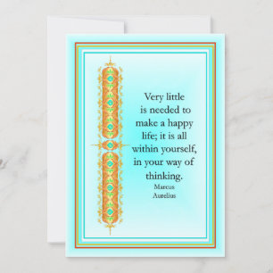 Inspirational quote in elegant decorative design invitation