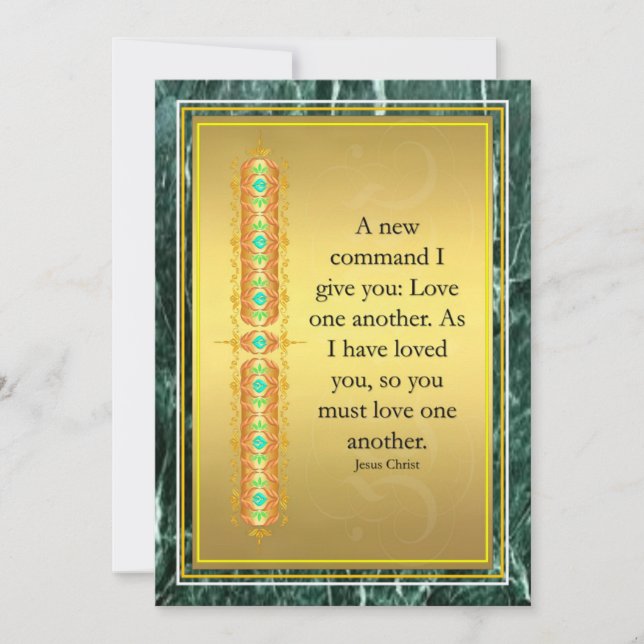 Inspirational quote in elegant decorative design invitation (Front)