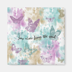 Inspirational Quote Joy Rises from the Soul Magnet