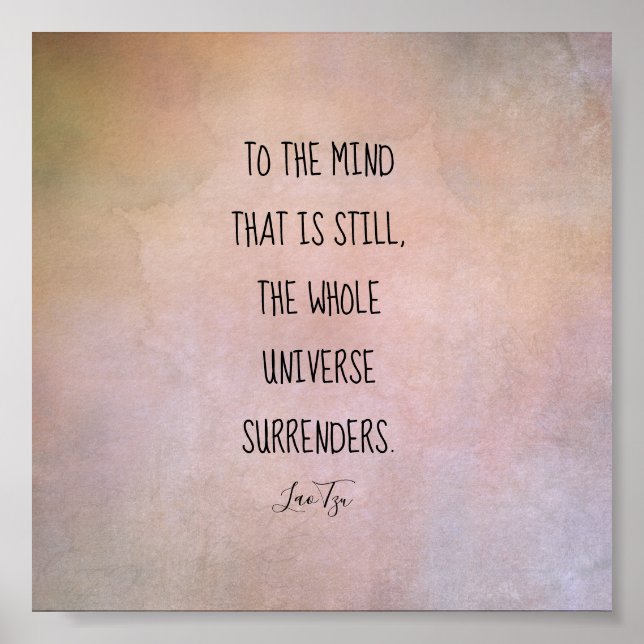 inspirational quote Lao Tzu distressed warm tones  Poster (Front)