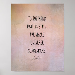 inspirational quote Lao Tzu distressed warm tones Poster