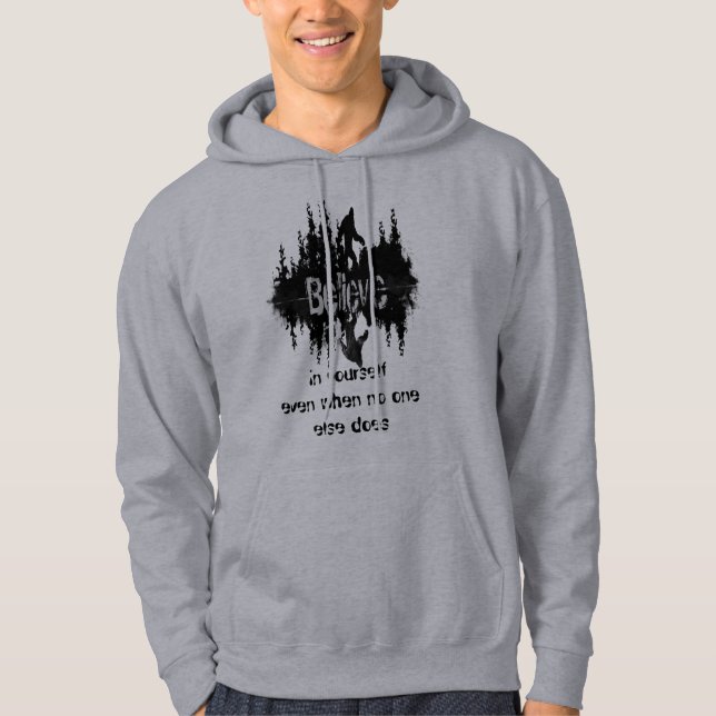 Inspirational Quote Legend Sasquatch, Big Foot Hoodie (Front)