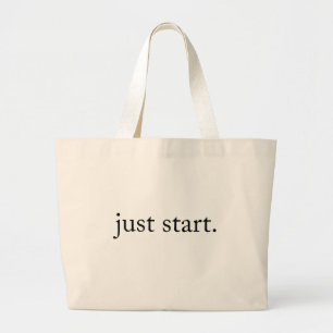 Inspirational Quote Minimalist Large Tote Bag
