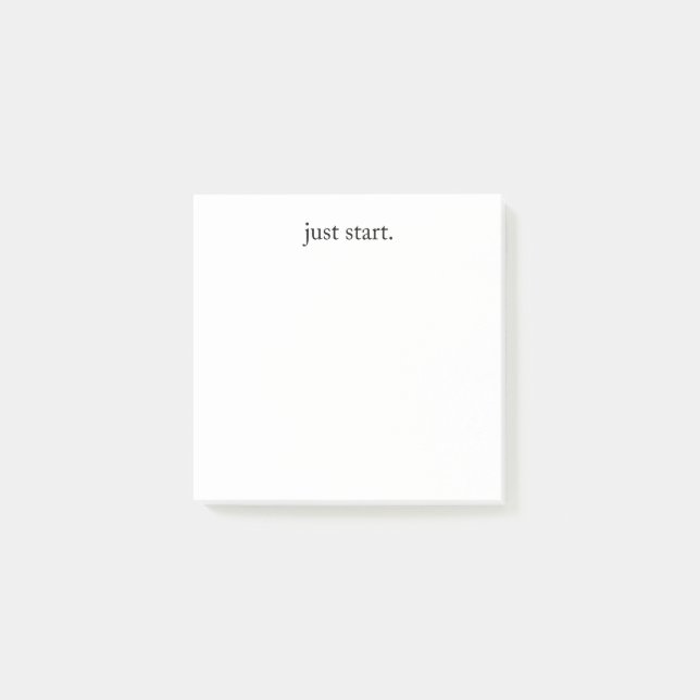 Inspirational Quote Minimalist Post-it Notes (Front)
