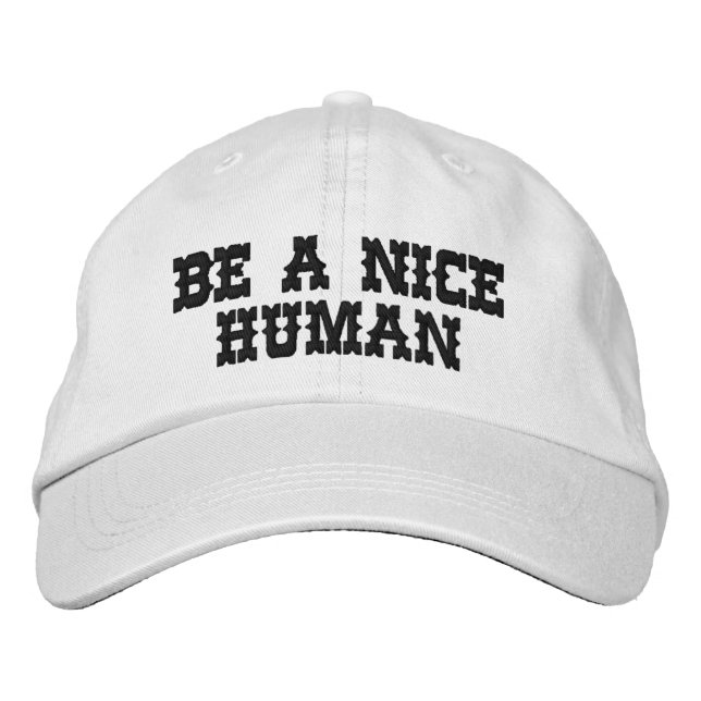 Inspirational Quote Minimalist Typography Cool Embroidered Hat (Front)