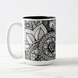 Inspirational Quote Mother's Day Floral Pattern Two-Tone Coffee Mug
