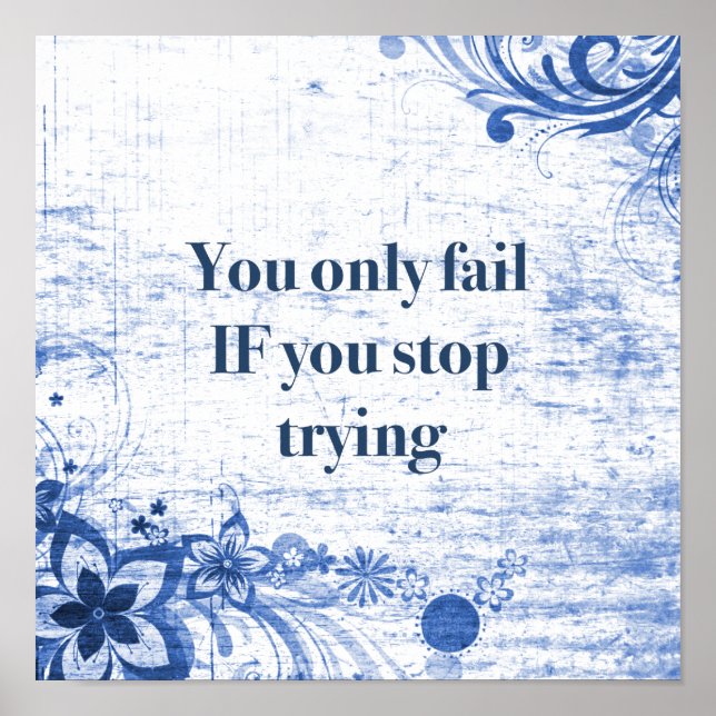 Inspirational Quote | Motivational Don't Give Up Poster (Front)