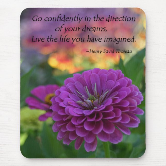 Inspirational quote mousepads flower gifts (Front)