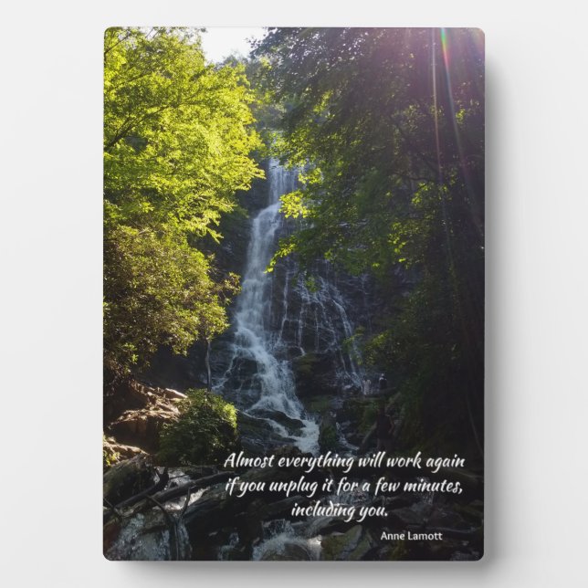 inspirational quote - nature photo 5x7 with easel plaque (Front)