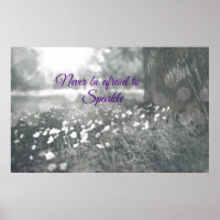 Inspirational Quote Never be Afraid to Sparkle