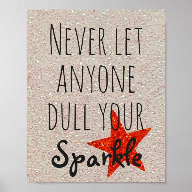 Inspirational Quote | Never Dull Your Sparkle Poster (Front)