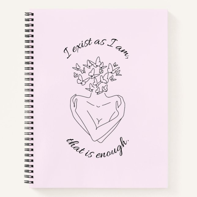 Inspirational quote notebook, motivational journal (Front)