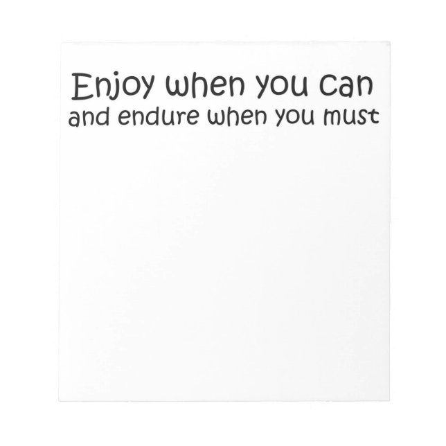 Inspirational quote notepad unique gift idea gifts (Front)