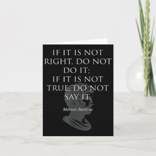 Inspirational Quote Of Philosopher Marcus Aurelius Card
