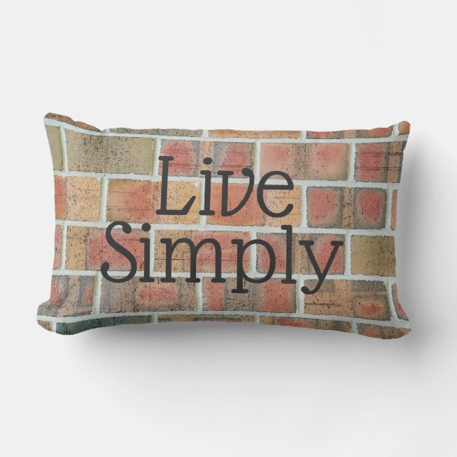 inspirational quote on brick lumbar pillow (Front)