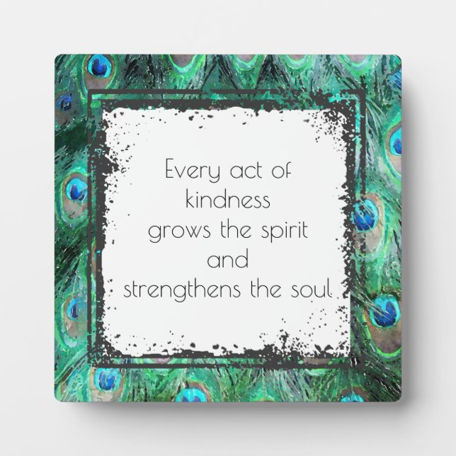 Inspirational Quote On Kindness Spirit And Soul Plaque (Front)