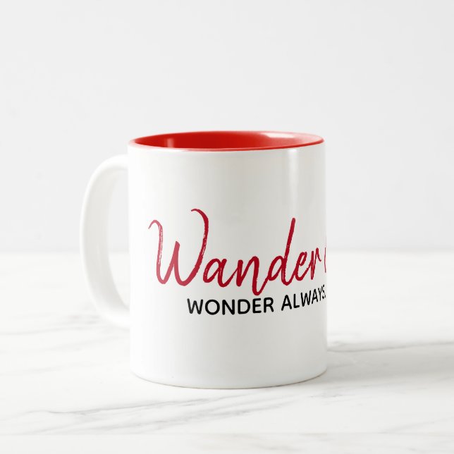 Inspirational Quote On White Two-Tone Coffee Mug (Front Left)