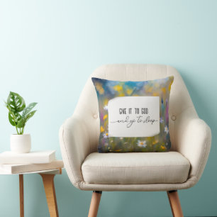 Inspirational Quote On Wildflowers Throw Pillow