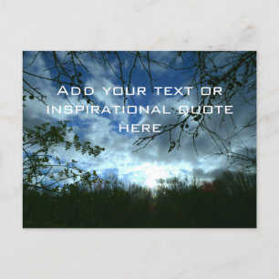 Inspirational quote or text - Sky Postcard