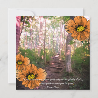 Inspirational Quote, "pathways"  Thank You Card