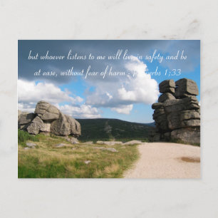 Inspirational Quote   Photo Mountains Postcard