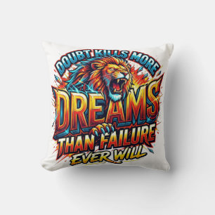Inspirational quote pillow design 